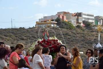 Procesión de Santa Agueda y la Virgen de Lourdes en Telde (Foto Francisco Javier Santana)